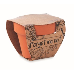 Terracotta pot 'forget me not' (Gartenarbeit)