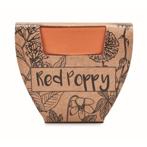 Terracotta pot 'poppy' (Gartenarbeit)