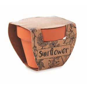 Terracotta pot 'sunflower' (Gartenarbeit)