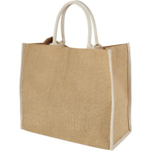 Harry farbige Jute Tragetasche 25L, natur, weiss