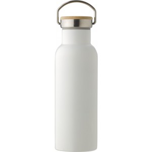 Stainless steel double-walled drinking bottle Odette, white (Thermos)