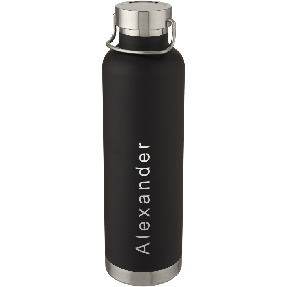 Thor 1 l Kupfer-Vakuum Isoliersportflasche, schwarz (Thermosflaschen)