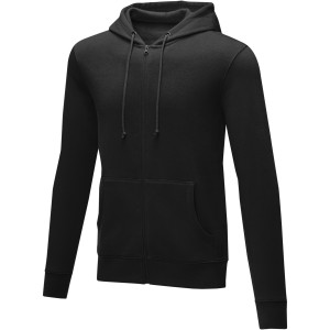 Theron men's full zip hoodie, Solid black (Pullovers)