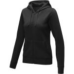 Theron women's full zip hoodie, Solid black (3823099)