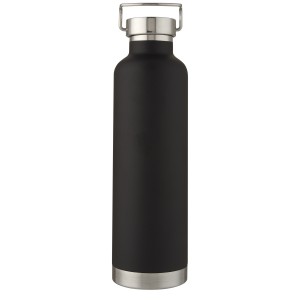 Thor 1 L copper vacuum insulated sport bottle, Solid black (Thermos)