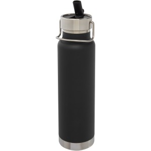 Thor 750 ml copper vacuum insulated sport bottle, Solid black (Thermos)