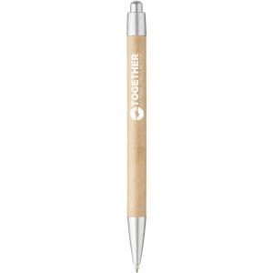 Tiflet recycled paper ballpoint pen, Brown (Wooden, bamboo, carton pen)