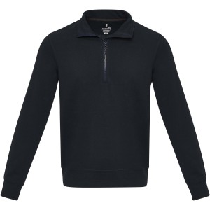 Tin unisex Aware(tm) recycled quarter zip sweater, Navy (Pullovers)