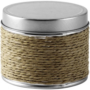 Tin with scented candle Zora, khaki (Candles)