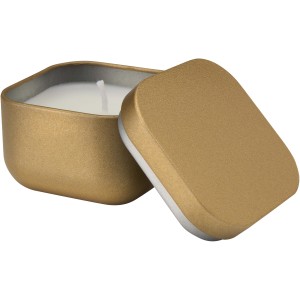 Tindra square tin candle with vanilla aroma, Gold <font size=1>[ENG]</font>
