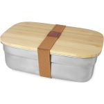 Tite stainless steel lunch box with bamboo lid, Natural, Sil (11327506)