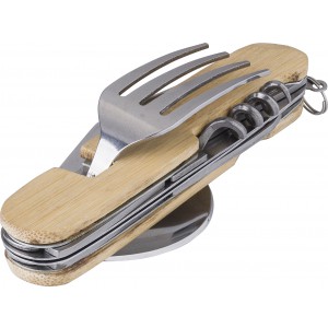 Bambus-Multifunktionsbesteck-Set Ainsley, Braun