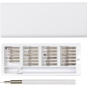 ABS and metal screwdriver set Arthur, white (Tools)