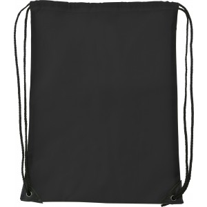 Turnbeutel aus Polyester Steffi, Schwarz