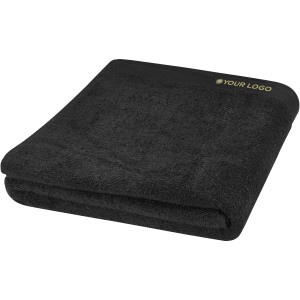 Riley 550 g/m2 cotton bath towel 100x180 cm, Solid black (Towels)
