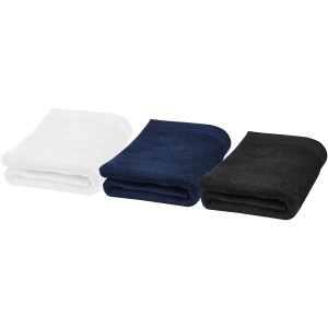 Riley 550 g/m2 cotton bath towel 100x180 cm, Solid black (Towels)
