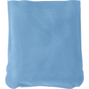 Velour travel cushion Stanley, light blue (Travel items)