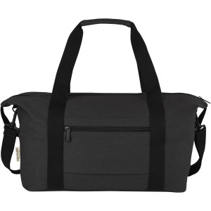 Joey GRS recycled canvas sports duffel bag 25L, Solid black (Travel bags)