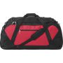 Large (600D) polyester sports/travel bag, black/red