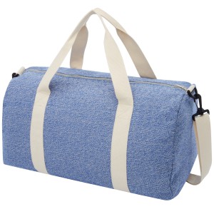 Pheebs 210 g/m2 recycled cotton/polyester bag, Heather navy (Travel bags)