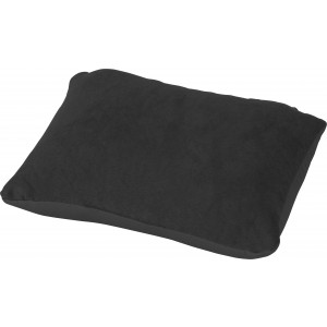 Suede travel pillow Fletcher, black (Travel items)