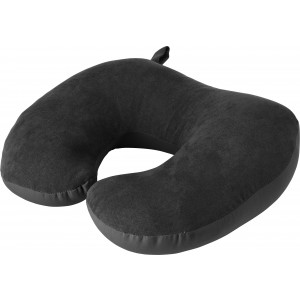 Suede travel pillow Fletcher, black (Travel items)