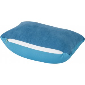 Suede travel pillow Fletcher, light blue (Travel items)