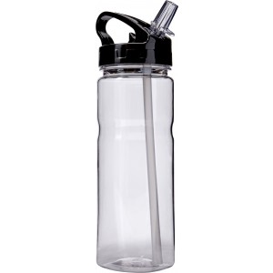Trinkflasche 'Transfer' aus Kunststoff, Schwarz (Sportflaschen)