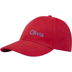 Trona 6 panel GRS recycled cap, Red (Hats)