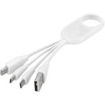 Troup 4-in-1 charging cable with type-C tip, White (13421401)