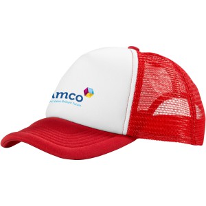 Trucker 5 panel cap, Red,White (Hats)