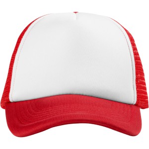 Trucker 5 panel cap, Red,White (Hats)