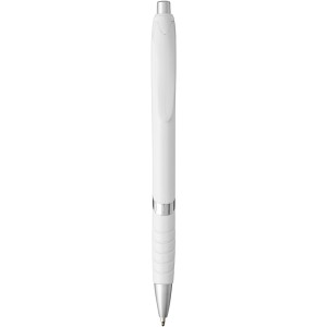 Turbo ballpoint pen with white barrel, White (Plastic pen)