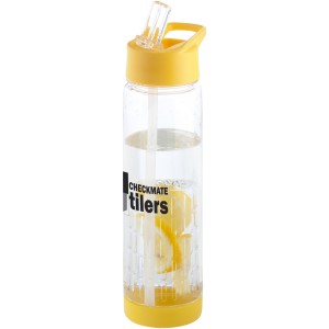 Tutti-frutti 740 ml Tritan(tm) infuser sport bottle, Transparent,Yellow (Sport bottles)