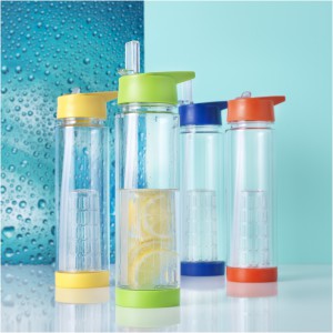 Tutti-frutti 740 ml Tritan(tm) infuser sport bottle, Transparent,Yellow (Sport bottles)