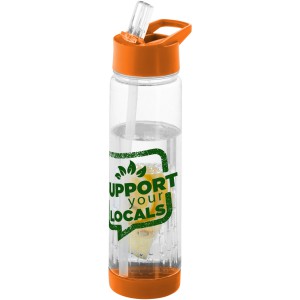 Tutti frutti bottle with infuser, Transparent,Orange (Sport bottles)