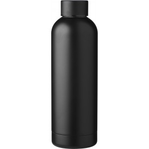 Flasche aus recyceltem Edelstahl Isaiah, Schwarz