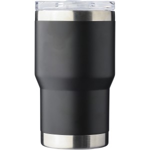 Recycled stainless steel travel mug (350 ml) Ayen, black <font size=1>[ENG]</font>