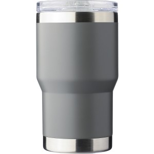 Recycled stainless steel travel mug (350 ml) Ayen, grey <font size=1>[ENG]</font>