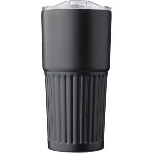 Recycled stainless steel drinking mug (500 ml) Kael, black <font size=1>[ENG]</font>