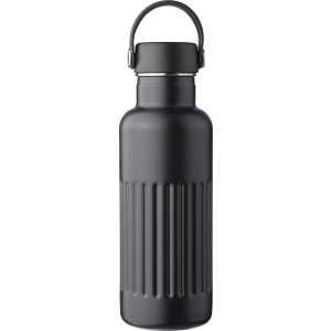 Recycled stainless steel drinking bottle (500 ml) Lior, blac <font size=1>[ENG]</font>