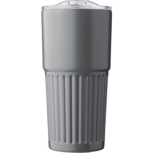 Recycled stainless steel drinking mug (500 ml) Kael, grey <font size=1>[ENG]</font>