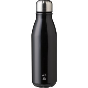 Recycelte Aluminiumflasche (550 ml) Adalyn, Schwarz