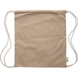 Kordelzugtasche aus recycelter Baumwolle Joy, Khaki