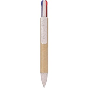 Recycled carton four-color ballpen Deborah, brown <font size=1>[ENG]</font>