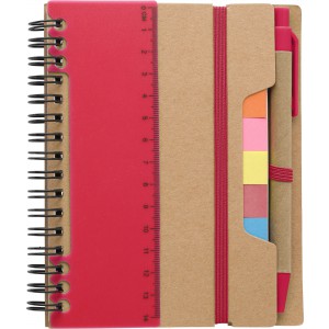 Notizbuch aus Karton Angela, Rot