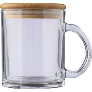 Recycled glass drinking mug 300 ml Ashley, neutral <font size=1>[ENG]</font>