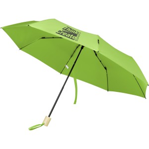 Birgit 21'' foldable windproof recycled PET umbrella, Lime g (Umbrellas)