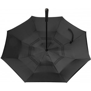 Pongee umbrella Constance, black (Umbrellas)
