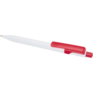 Unica recycled plastic ballpoint pen (black ink), Red (Plastic pen)